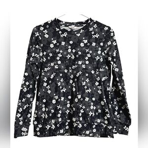 THE KIT By Daniel Vosovic Black Wildflowers Sweater Size S